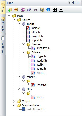 MCU CCS IDE File Pane